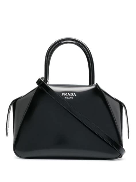 prada zwart met goud dames|Dames tassen van Prada .